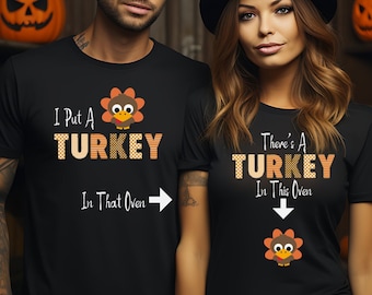 Funny Thanksgiving Pregnancy Announcement Shirts: Matching Turkey Family Tees