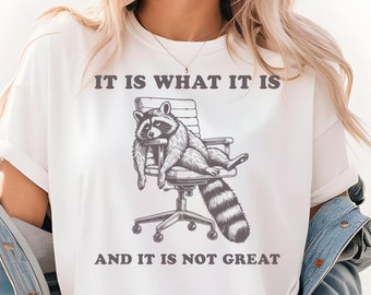 Camiseta divertida de mapache: camiseta gráfica vintage con meme sarcástico