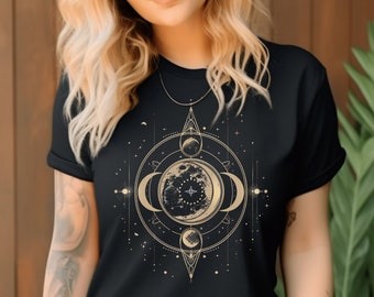 Shirt Comfort Colors Moon Phases: Boho Celestial T-shirt