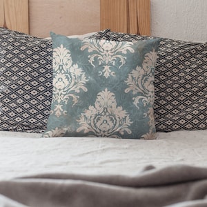 Flower Throw Pillow, Shabby Chic Home Decor, Vintage Floral Aesthetic Pillow, Boho Throw Pillow, Decorative Wildflower pillow cover