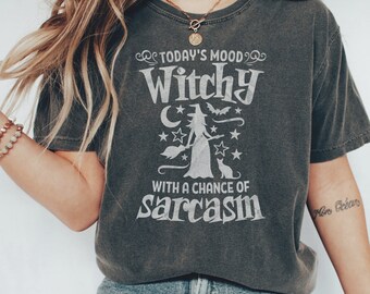 Comfort Colors Häxig Sarkasm Halloween T-shirt, Spooky Season