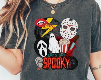 Retro Halloween Horror Movie Comfort Colors T-Shirt