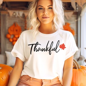 Vintage Thankful Shirt, Cute Fall Sweatshirt, Fall Vibes, Family Thanksgiving T-Shirt, Fall Shirt for Women, Thankful Mom Shirt