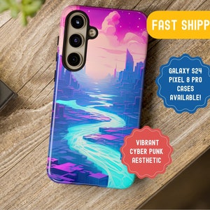 Cyberpunk Pastel Cityscape Phone Case
