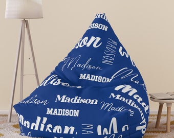 Personalized Beanbag Chair Cover, Custom Monogram Bean Bag Cover, Gaming Chair Cover, Kids Bean Bag Cover
