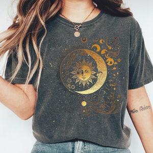 Boho Crescent Moon T-Shirt, Wild Soul T-Shirt, Moon T-Shirt, Ladies Celestial Crewneck Shirt, Gift for Her, Summer Tee Shirt
