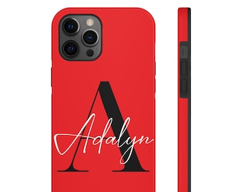 Custom Monogram iPhone Tough Case: Personalized Name Initial