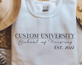 Moletom universitário personalizado, vestuário universitário personalizado