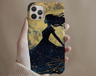 Celestial Silhouette Phone Case – Mystical Stars Aesthetic