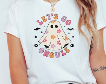 Retro Halloween Ghost Graphic T-Shirt, Spooky Season Tee