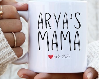 Personalized Mama Ceramic Mug, Custom Mother's Day Gift