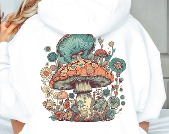 Cottagecore Mushroom Graphic Hoodie: Retro Goblincore Sweatshirt