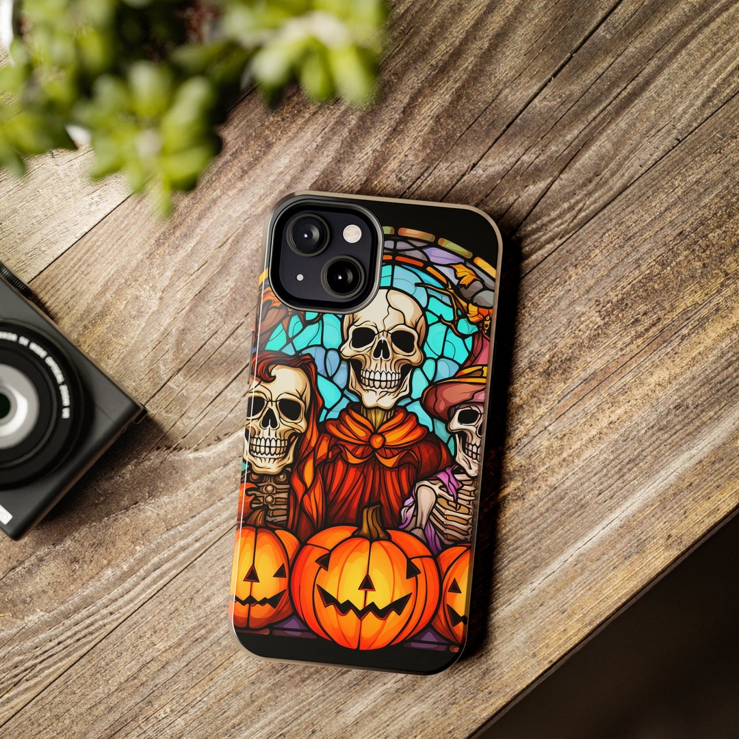Aesthetic Halloween Skeleton Stained Glass Tough Phone Case iPhone 11 ...