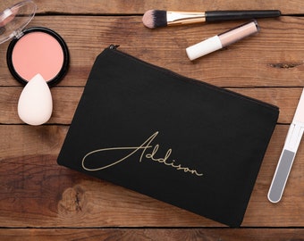 Personalized Cosmetics Bag, Custom Name Accessory Pouch