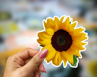 Full Color Sunflower Sticker | Fall Sunflower Sticker | Stickers for tumbler | laptop stickers | Waterproof Stickers | Bubble-free stickers