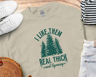 Funny Ugly Christmas Sweatshirt, Thick and Sprucey Holiday Sweater