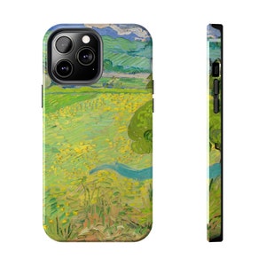 iPhone 15 Pro Pro Max Gogh Painting inspired Meadow Cottagecore Aesthetic Phone Case - iPhone 11 12 13 14 Pro/Pro Max available