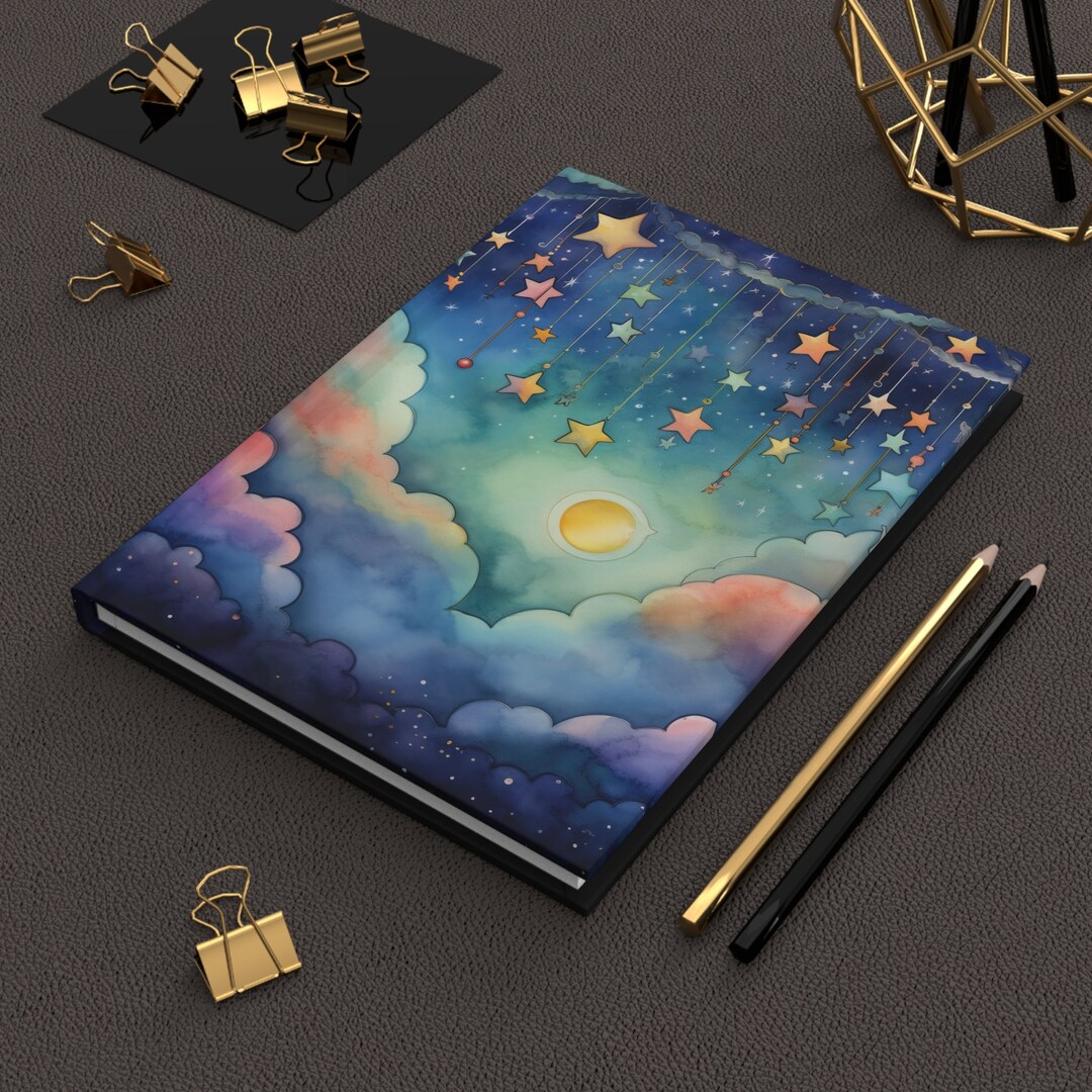 Celestial Sun Moon Stars Hard Cover Journal, Dream Journal ...
