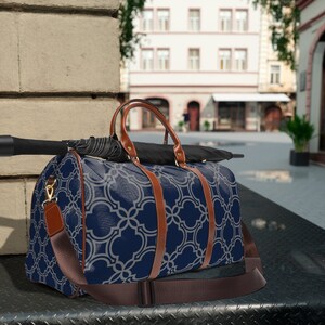 Carry on Retro Mandela Print Waterproof luggage | Large Overnight Travel Bag for Women