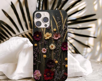 Dark Floral Wildflowers Phone Case | Magnetic Impact-Resistant Case