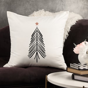 Minimalist Christmas Tree Throw Pillow, Housewarming Gift, Decorative Christmas Pillow