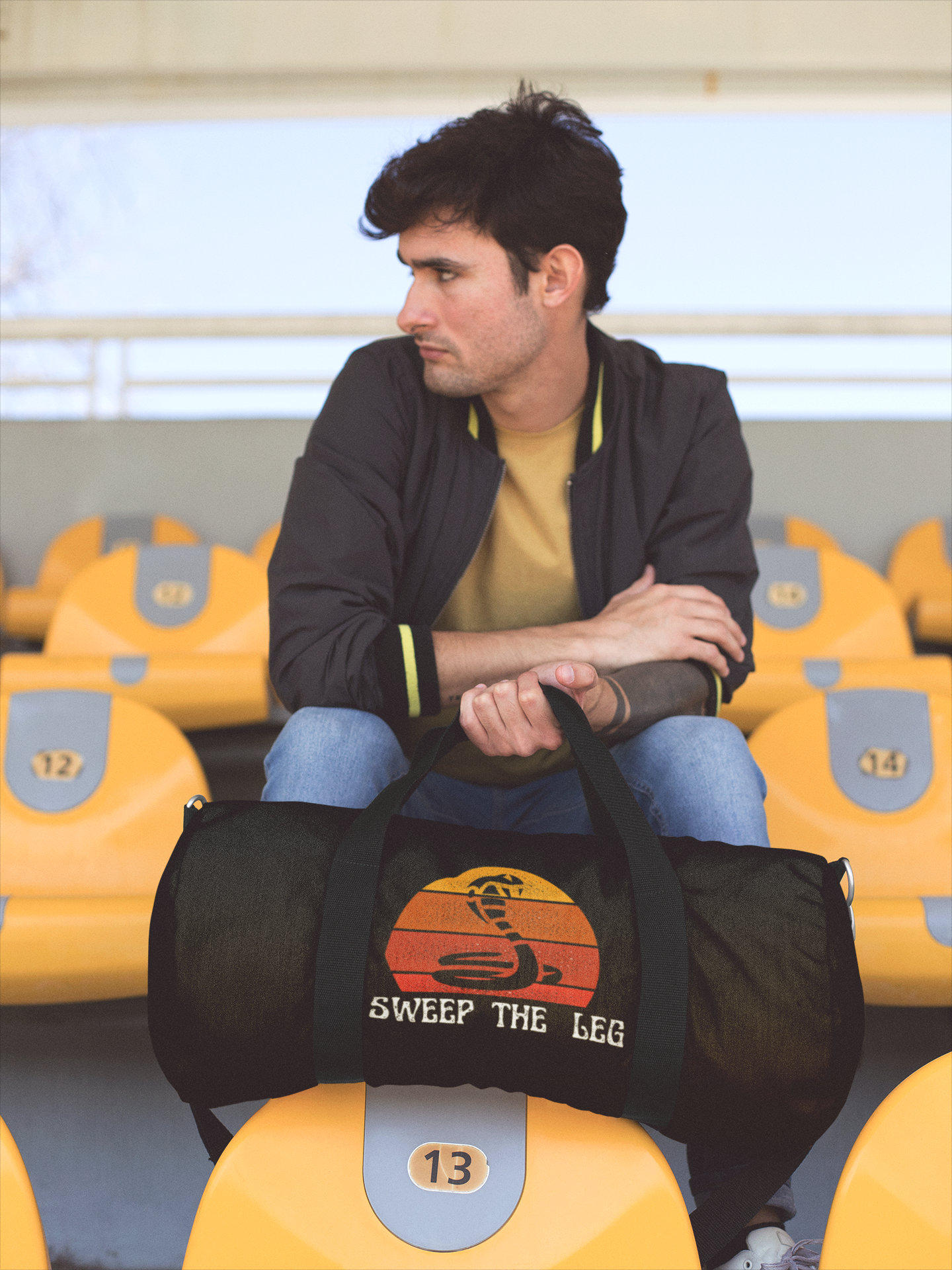 Retro Cobra Kai Duffle Bag: 80's Inspired Travel Gym Bag