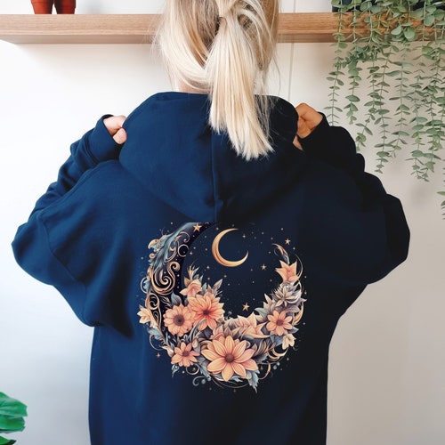 Moon Phases Hoodie: Whimsigoth Celestial Tarot Sweatshirt - Etsy