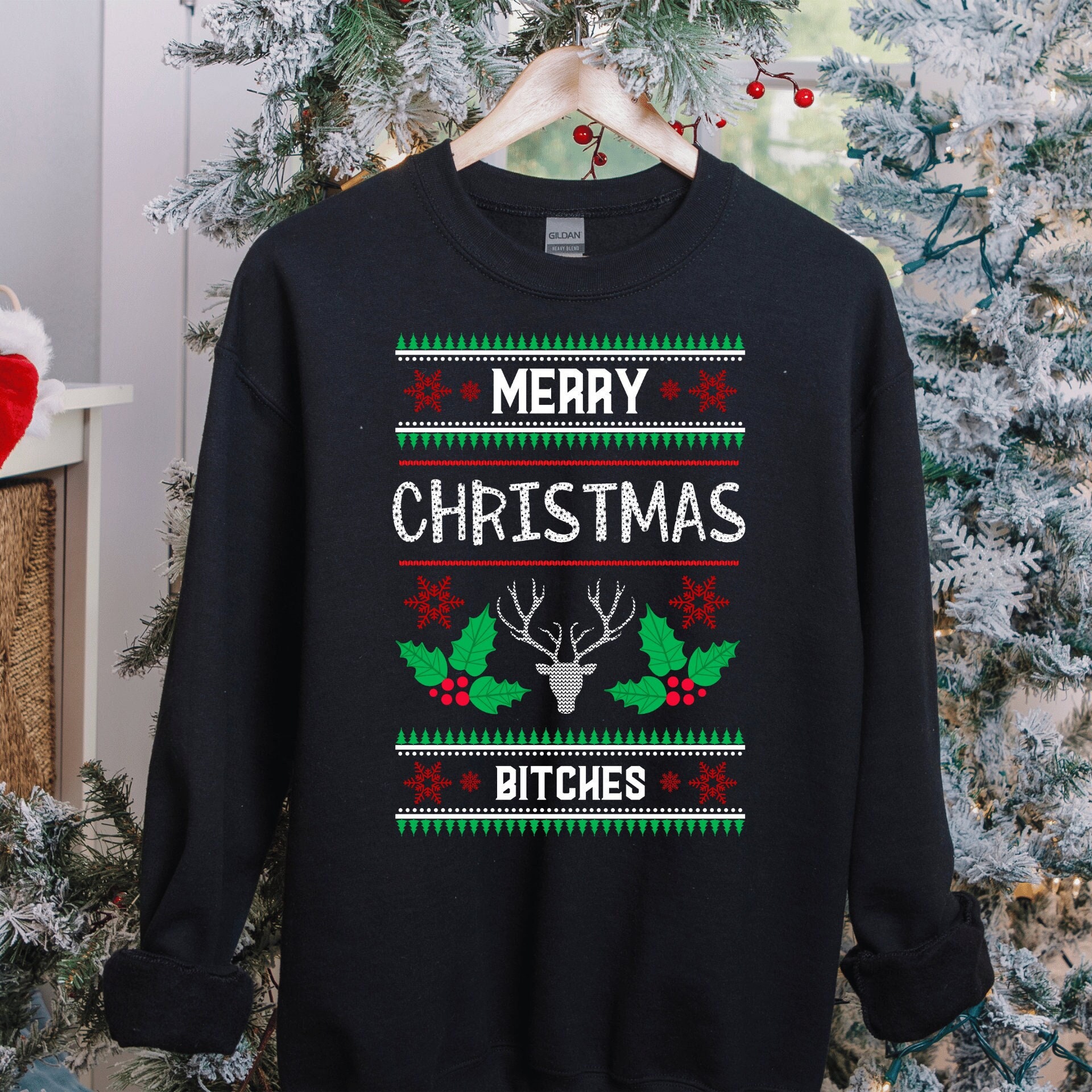 Merry Grinchmas Ugly Christmas Sweater - Santaland 3XL / Black