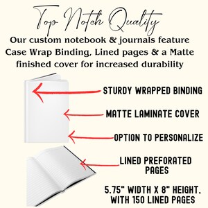 Pode incluir: Um caderno branco com uma encaderna&ccedil;&atilde;o preta e uma capa laminada fosca. O caderno tem 150 p&aacute;ginas pautadas e mede 14,6 cm de largura por 20,3 cm de altura. O caderno apresenta uma encaderna&ccedil;&atilde;o de envolvimento, que &eacute; um tipo de encaderna&ccedil;&atilde;o resistente.