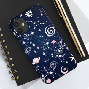 Zodiac Constellations Tough Phone Case: Astrology Stars Samsung Galaxy iPhone Google Pixel Models