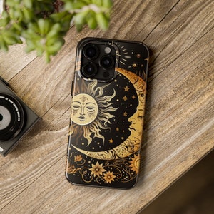 Zodiac Sun & Moon Phone Case: Mystical Stars Astrology iPhone Case