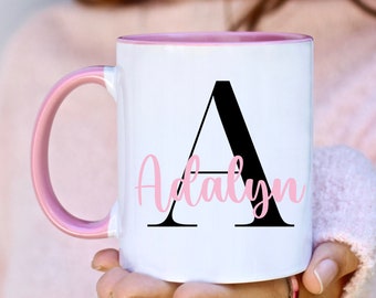 Personalized Initial Mug: Custom Name Ceramic Coffee Mug