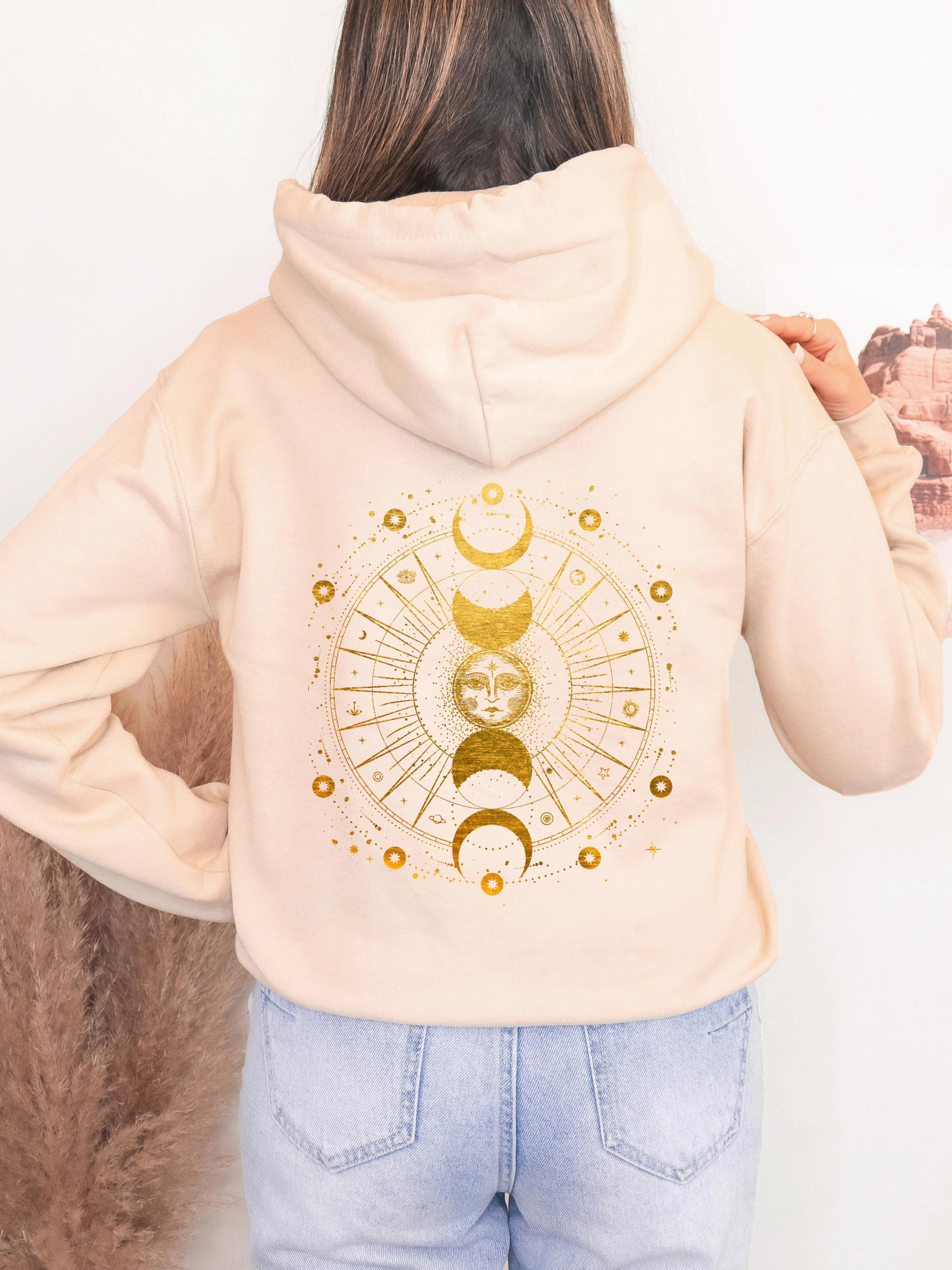 Moon Phases Hoodie: Whimsigoth Celestial Tarot Sweatshirt - Etsy