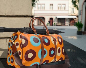 Retro Polka Dot Travel Bag: Mid-Century Modern Carry-on Luggage