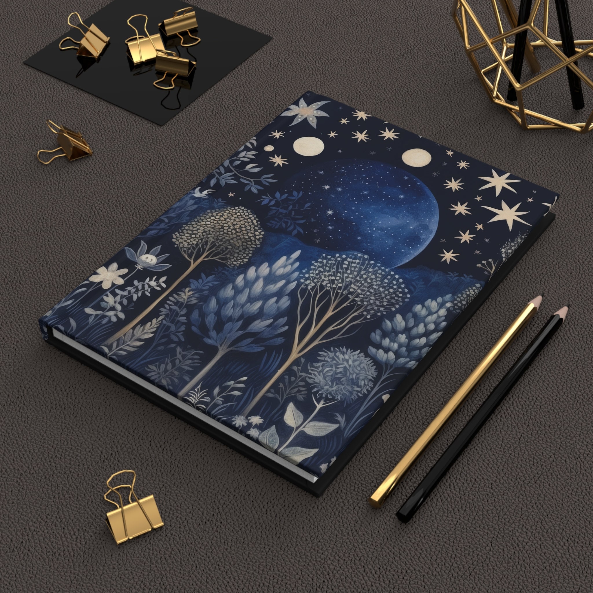 Cottagecore Moon & Stars Hardcover Journal: Botanical Dream Journal - Etsy