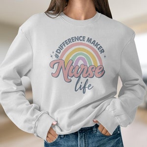 Retro Nurse Life Sweatshirt: Registered Nurse Gift