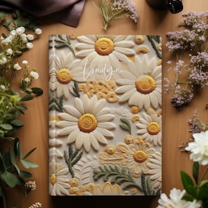 Personalized Wildflower Hardcover Journal: Custom Name Notebook
