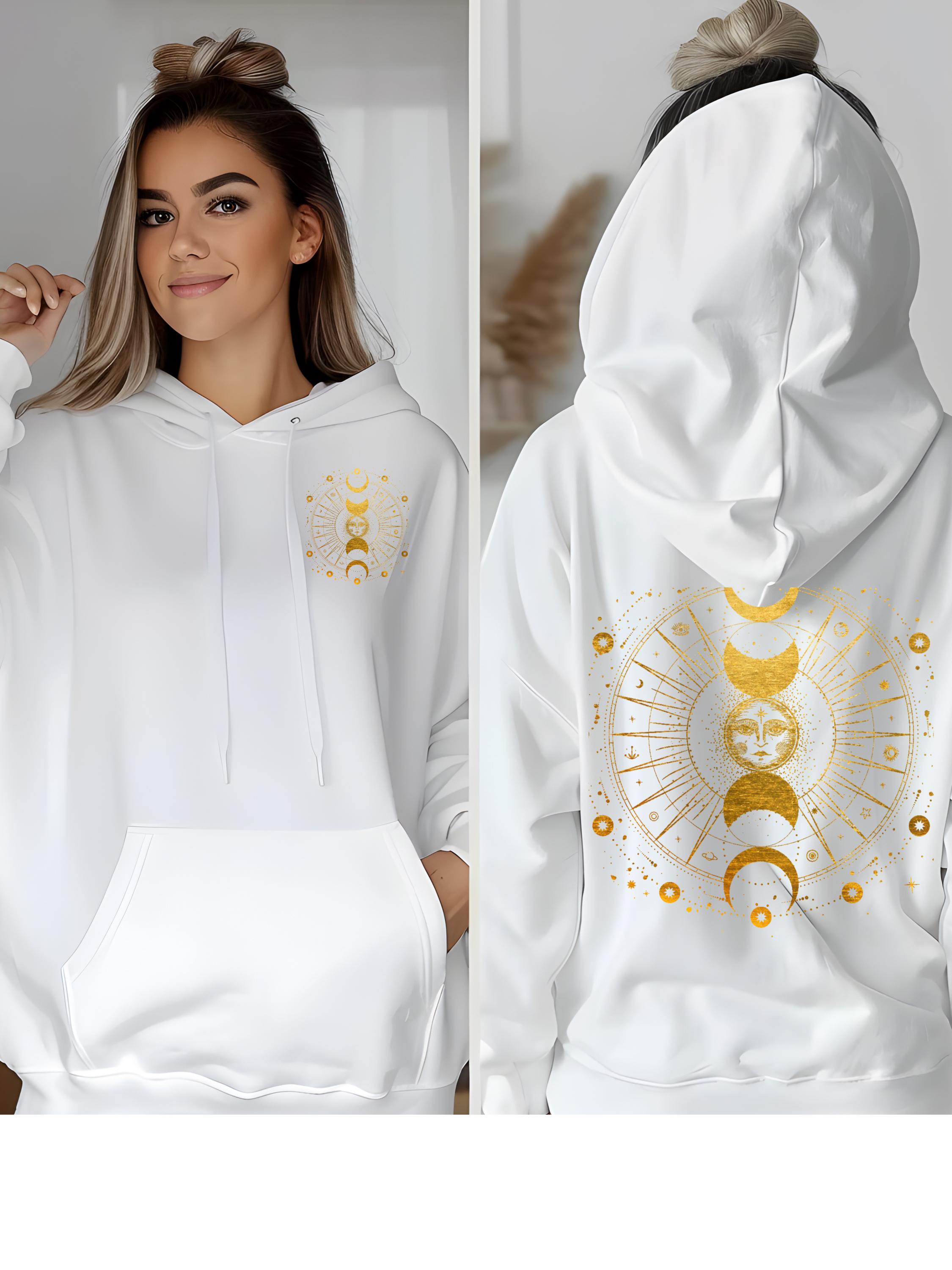 Moon Phases Hoodie: Whimsigoth Celestial Tarot Sweatshirt - Etsy
