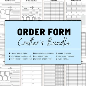 Custom Order Form Template Bundle: Small Business Forms (Printable & Digital)