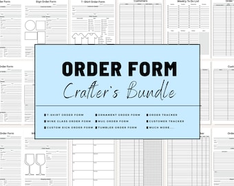 Custom Order Form Template Bundle: Small Business Forms (Printable & Digital)
