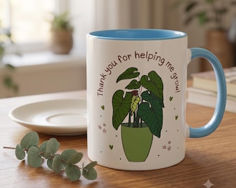 Personalized Teacher Appreciation Mug | Accent Coffee Cup  11oz 15oz