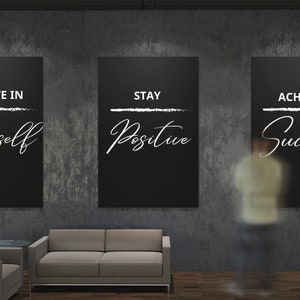 Inspirational Success Quotes Art Prints: Office Decor (Digital Download)
