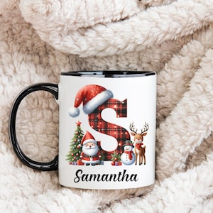 Personalized Christmas Coffee Mug: Custom Name Accent Mug