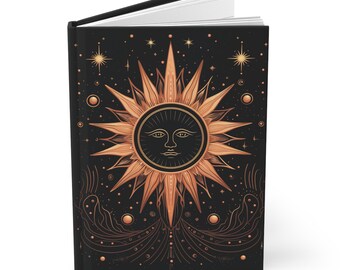 Diario de tapa dura Sol, Luna y Estrellas Celestiales, Diario de sueños