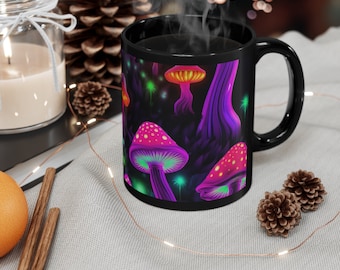 Psychedelic Mushroom Coffee Mug: Cottagecore Fungi Lover Gift