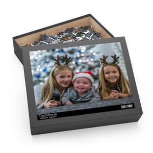Personalized Photo Puzzle, Wooden Puzzle, Christmas Gift Idea, Custom Puzzle Family Gift Idea, Wedding Gift (30, 110, 252, 500,1000-Piece)