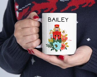 Custom Christmas Nutcracker Mug, Kids Christmas Gift , Kids Nutcracker Stocking Stuffer , Personalized Kids Christmas Mug, Nutcracker Gift