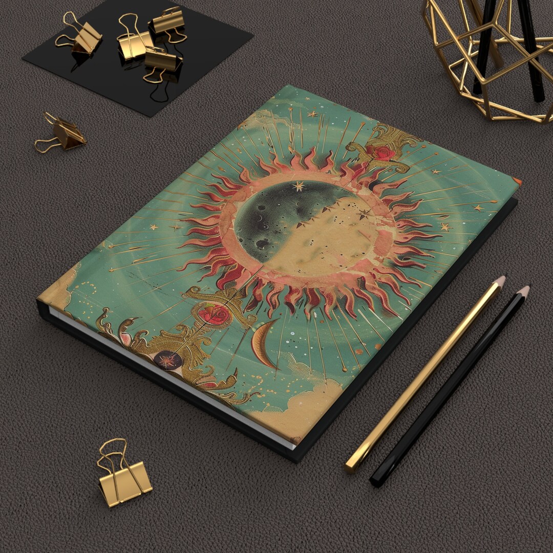 Cottagecore Celestial Moon Hard Cover Journal: Floral Dream Notebook - Etsy