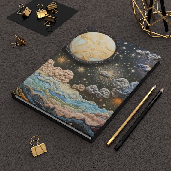 Moon & Stars Dream Journal: 150-Page Lined Wellness Diary