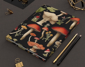 Cottagecore Mushroom Hardcover Journal: Botanical Nature Diary
